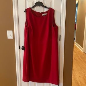 Kasper Red Sleeveless Sheath Dress Size 22W